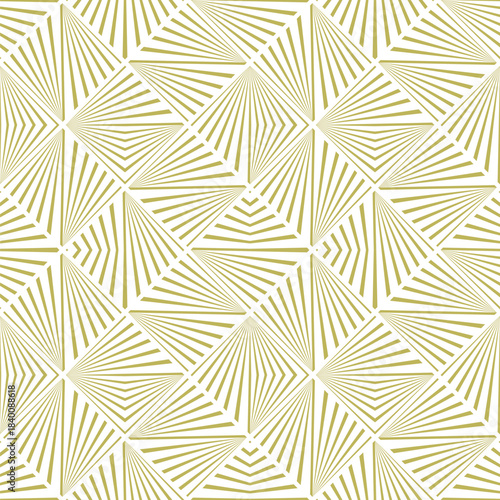 Seamless golden pattern, geometric vector design, abstract background.