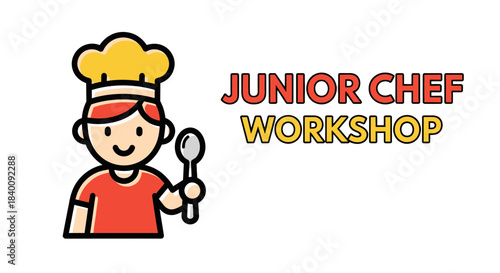 Young Culinary Artists Learning Skills In The Kitchen Workshop With Chef Illustration