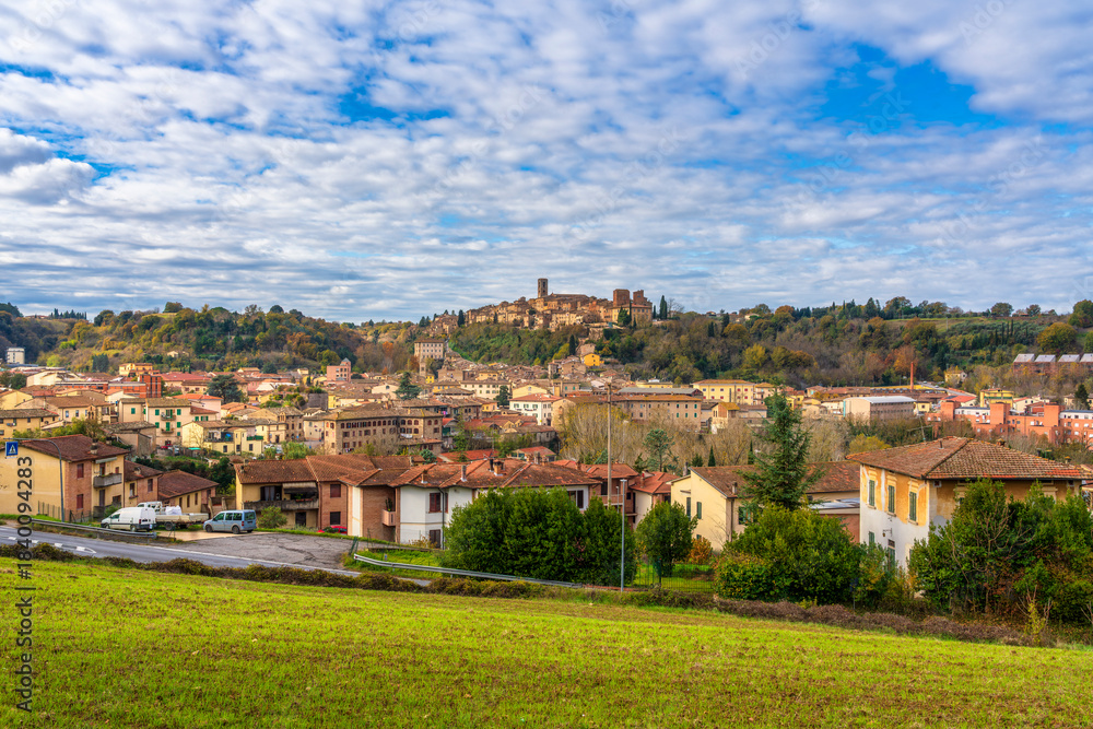 Fototapeta premium Medieval Skyline of Colle di Val d'Elsa town in Siena Hills, Tuscany, Italy