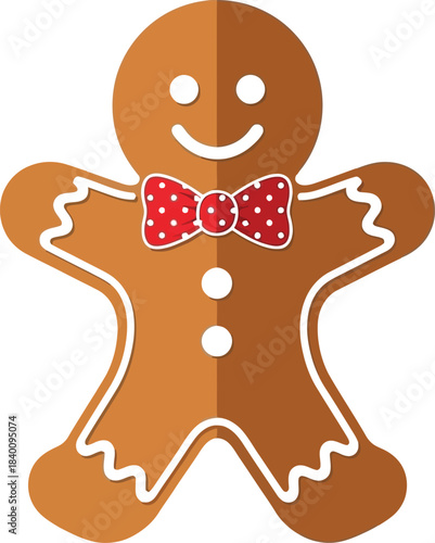 gingerbread man isolated on white