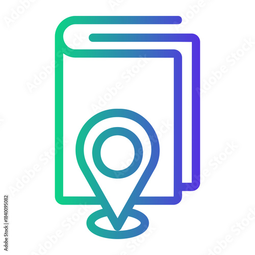 location Line Gradient Icon
