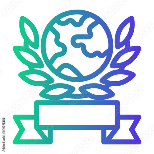 earth day Line Gradient Icon