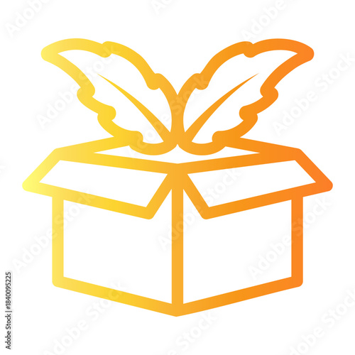 eco packaging Line Gradient Icon