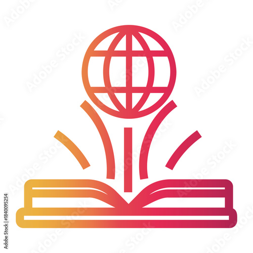 geographical Line Gradient Icon