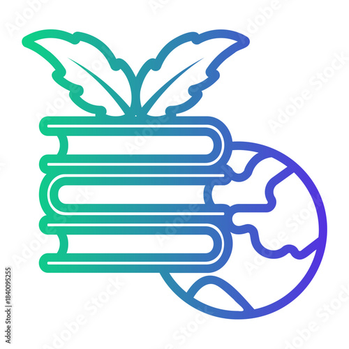 education Line Gradient Icon