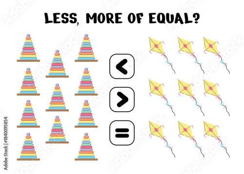 More, Less or Equal? Preschool Math with Toys