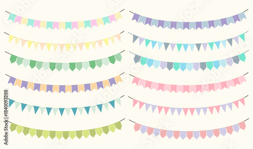 Party flags buntings brushes for creating a party 