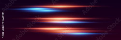 Dynamic glowing neon rays of light.