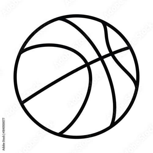 Black Outline Basketball sport game