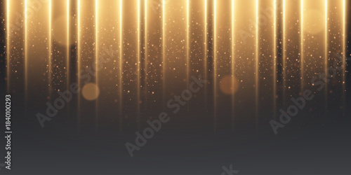 Futuristic light lines with glittering particles.