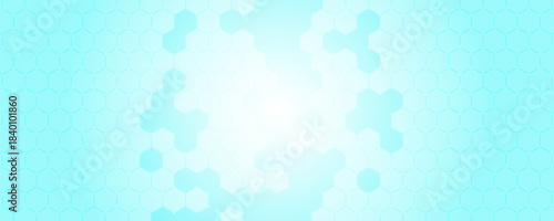 Modern health care or medical background design. Health care innovation concept. Horizontal header web banner. Abstract geometric background with hexagon shapes for medicine, science, chemistry eps10