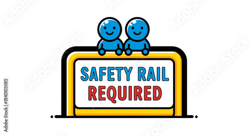 Cartoon Illustration Depicting Safety Reminder For Protecting Life and Health on Any Platform