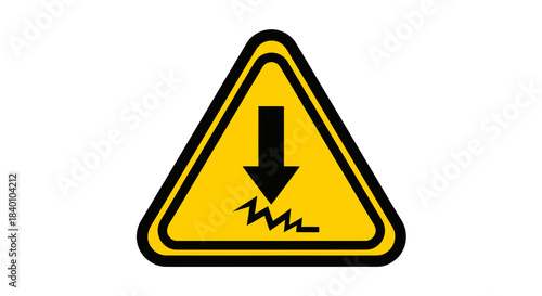 Warning Sign Indicating Potential Hazardous Consequences with a Downward Force
