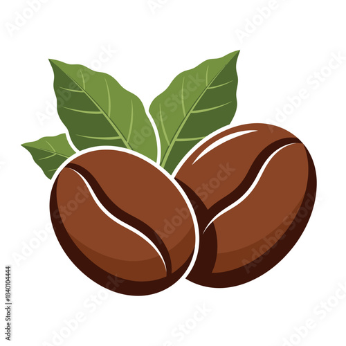 coffee beans and leaves