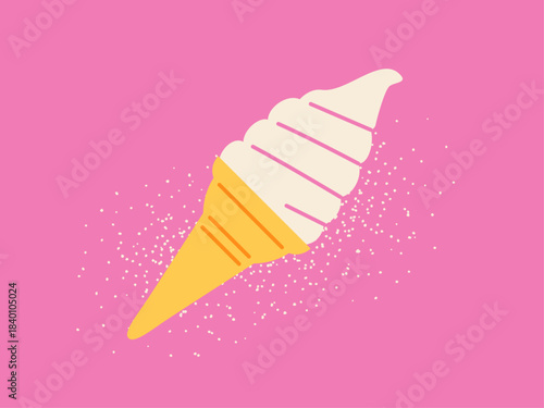 Soft-serve ice cream illustration