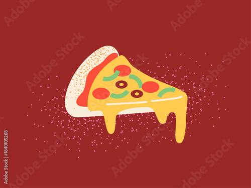 Illustration of a slice of pizza