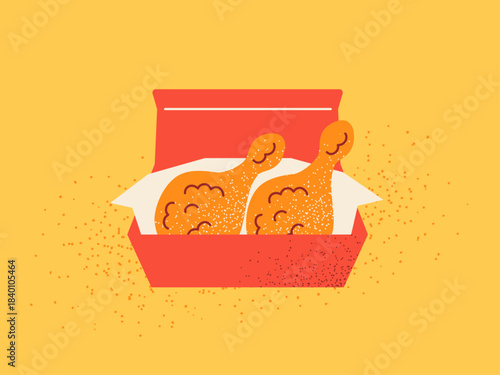 Chicken nuggets in a box