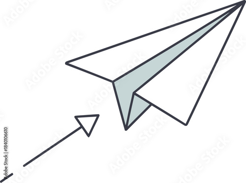 Simple Paper Airplane Flying Send Icon