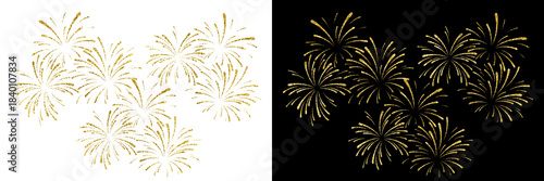 New year fireworks vector illustration of an abstract background