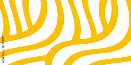 Abstract yellow instant noodle, pasta and spaghetti texture with geometric wavy lines. Ramen, pasta vector pattern. vector illustration eps10