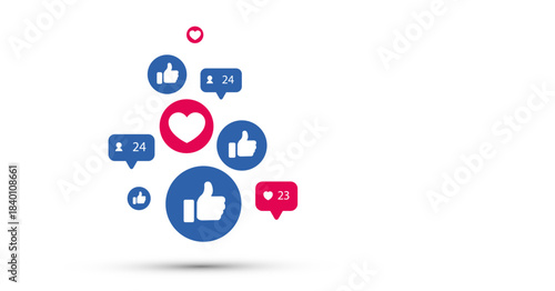 icone, like, social, social network, engagement, like, mi piace, 