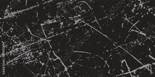 Scratched Grunge Urban Background Texture Vector. Dust Overlay Distress Grainy Grungy Effect. Distressed Backdrop Vector Illustration. Isolated Black on White Background.