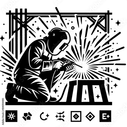 Welding on Steel Frame