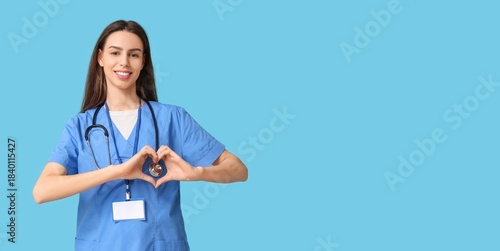 Young female doctor making ...