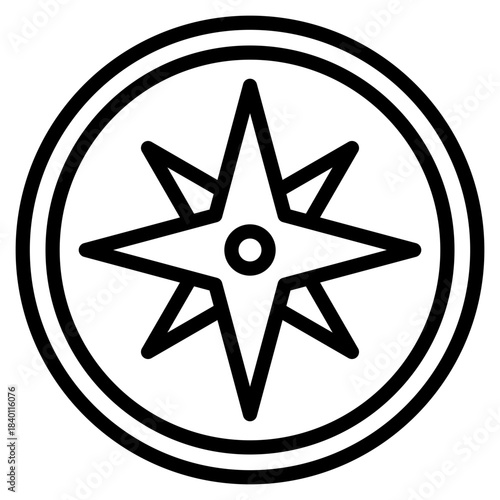 Compass Icon Element For Design