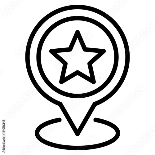 Navigation Star Icon Element For Design