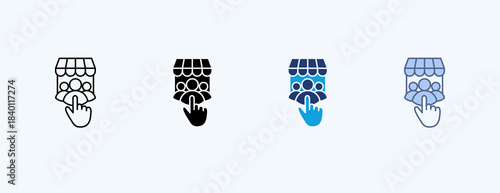 Supplier Selection Multiple Icon Illustration Vector