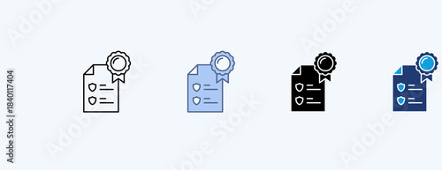 Quality Assurance Multiple Icon Illustration Vector