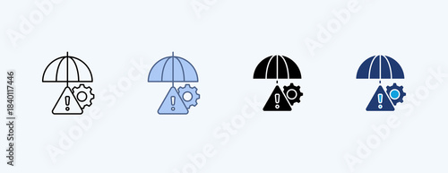 Compliance Audit Multiple Icon Illustration Vector