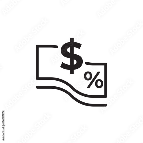 Commission icon symbolizing sales-based earnings, percentage compensation, and transaction fees, representing finance, sales incentives, employee rewards, brokerage, and performance pay.