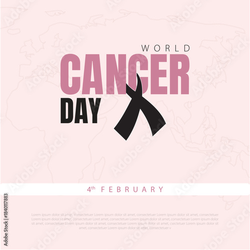 Cancer awareness poster banner illustration