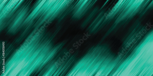 Vibrant Emerald Green Teal Abstract Textured Background Diagonal Brush Strokes Dark Center Gradient vector