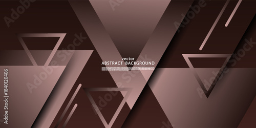 Abstract brown triangle pattern background. Trendy shape background pattern with diagonal triangle pattern design. Vector eps10