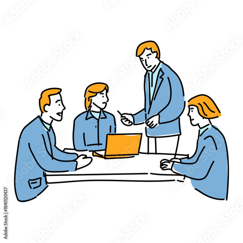 Business Team Discussing Project Around Table