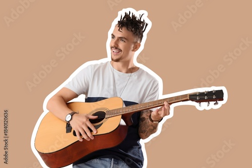 Cool young man with dreadlo...