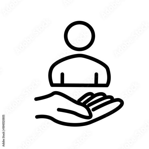 People insurance icon. Outline people insurance vector icon for web design isolated on white background