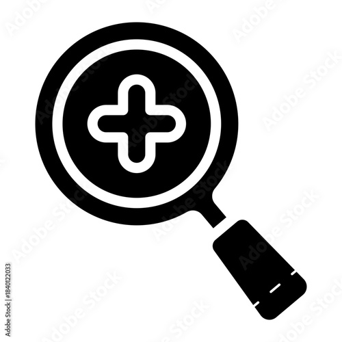 zoom magnifier glyph icon