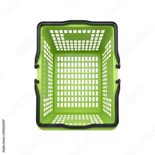 Green Shopping Basket, Empty Green Plastic Basket, Supermarket Shopping Basket Green, Grocery Store Hand Basket, Retail Carry Basket Lime