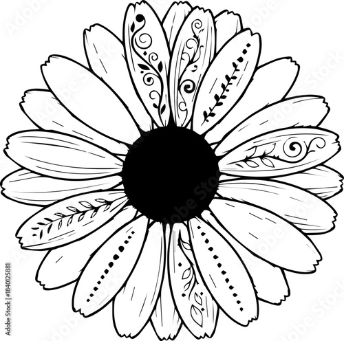 Elegant floral design with intricate details brings a touch of nature and sophistication to any project, perfect for invitations or branding