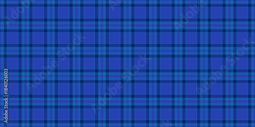 Rag vector texture seamless, menu tartan background fabric. Repetition pattern check plaid textile in blue and cyan colors.