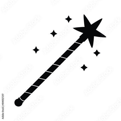 Magic Wand Sparkle Vector Icon