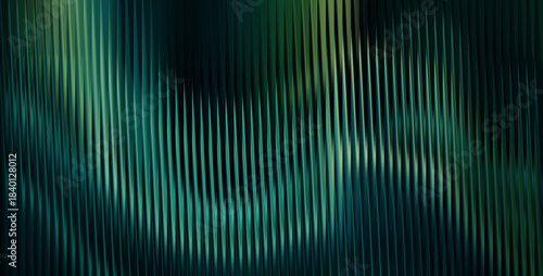 Fotografía Abstract background with vertical ripples in deep teal and green tones