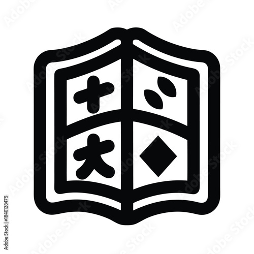 Mahjong Tile Outline Icon