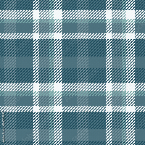 Vibrant background pattern vector, windowpane tartan seamless textile. Handsome plaid fabric check texture in cyan and pastel colors.