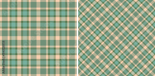 Fabric plaid tartan of pattern texture check with a seamless background vector textile. Set in nature colors for english fashion trends in season.