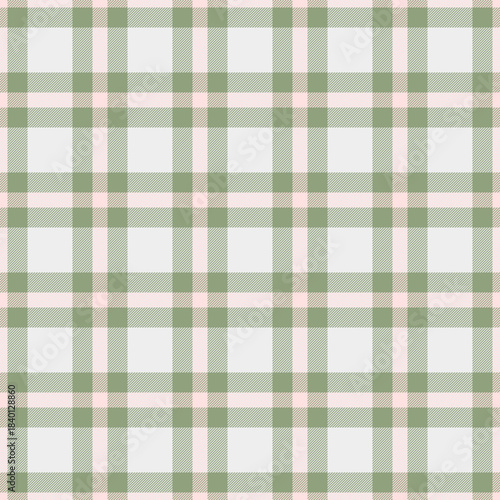 Ribbon texture background tartan, teenager fabric textile plaid. Track seamless pattern vector check in pastel and white colors.